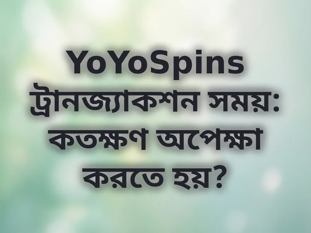 YoYoSpins ট্রানজ্যাকশন সময়